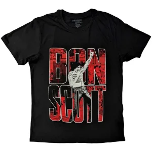 AC/DC Bon Scott Big Type Black Small T-Shirt