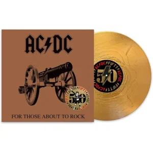 AC/DC For Those About To Rock Vinyl LP Gold Colour 50th Anniversray 2024
