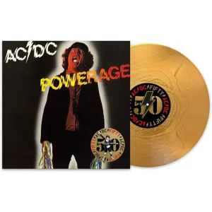 AC/DC Powerage Vinyl LP 50th Anniversary Gold Colour 2024