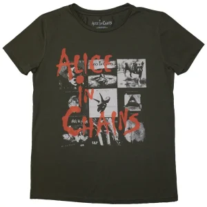 Alice In Chains Albums Montage Green Ladies XX-Large T-Shirt