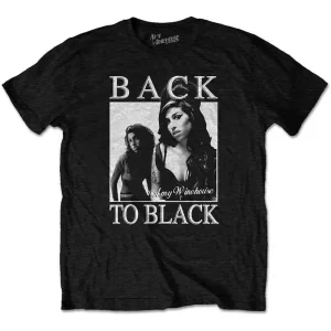 Amy Winehouse Back To Black Black Large T-Shirt