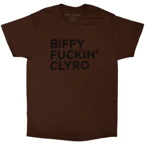 Biffy Clyro Biffy Fuckin Clyro Brown Large T-Shirt