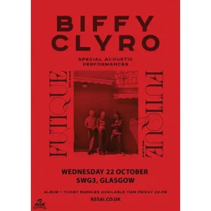Biffy Clyro Futique Special Acoustic Show SWG3 Glasgow Wednesday 22nd October 2025