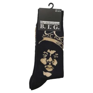 Biggie Smalls Unisex Ankle Socks: Gold Crown (Uk Size 7 – 11)