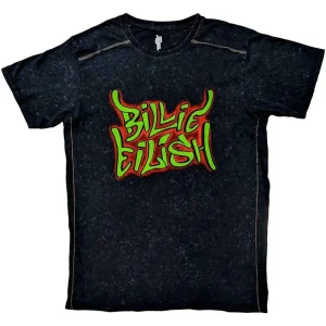 Billie Eilish Graffiti Wash Black X-Large T-Shirt