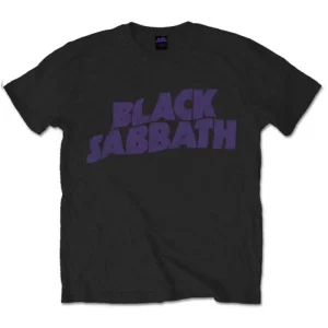 Black Sabbath Wavy Logo Vintage Black X-Large T-Shirt
