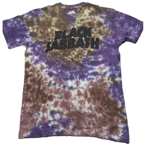 Black Sabbath Wavy Logo Wash Purple & Brown XX-Large T-Shirt