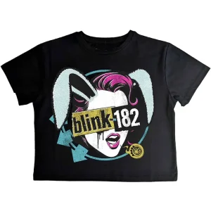 Blink-182 Blind Date Cropped Black Ladies Large T-Shirt