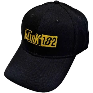 Blink-182 Modern Logo Black Baseball Cap Hat