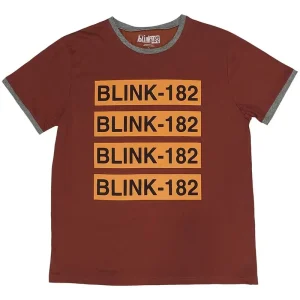 Blink-182 Ringer Logo Repeat Red Large T-Shirt