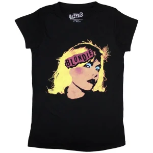 Blondie Punk Logo Black Ladies XXXX-Large T-Shirt