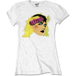 Blondie Punk Logo White Ladies Large T-Shirt