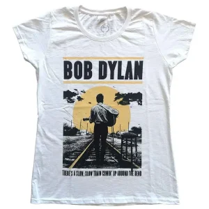 Bob Dylan Slow Train White Ladies X-Large T-Shirt