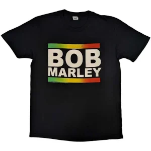 Bob Marley Rasta Band Block Black X-Large T-Shirt