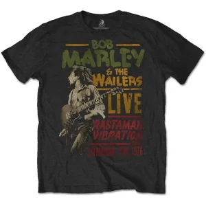 Bob Marley Rastaman Vibration Tour 1976 Black Medium T-Shirt