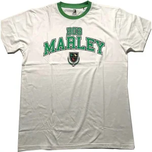 Bob Marley Ringer Collegiate Crest White X-Large T-Shirt