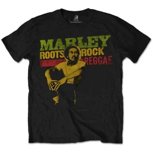 Bob Marley Roots, Rock, Reggae Black X-Large T-Shirt