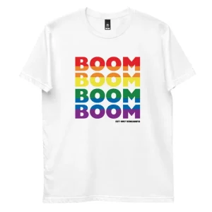 Boom Rainbow White T-Shirt