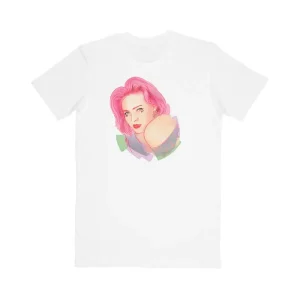 Cartoon Portrait White T-Shirt