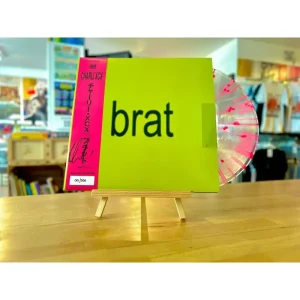 Charli XCX Brat Vinyl LP Signed Assai Obi Edition Clear Pink Splatter Colour 2024