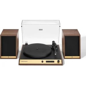Crosley C72 Shelf System Turntable (Walnut Colour)
