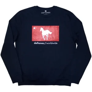 Deftones Star & Pony Navy Blue Small Sweatshirt