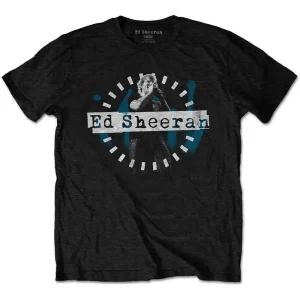 Ed Sheeran Dashed Stage Photo Black XX-Large T-Shirt