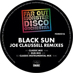 Far Out Monster Disco Orchestra Black Sun (J.Claussell Remixes) 12″ Vinyl EP RSD 2025