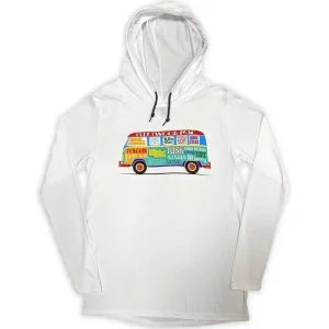 Fleetwood Mac Albums Bus Lightweight White Large Hoodie