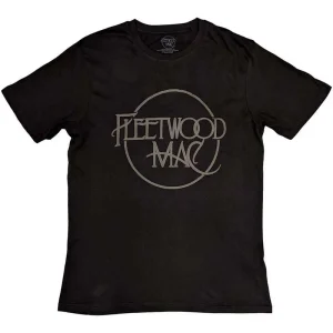 Fleetwood Mac Classic Logo Hi-Build Black Small T-Shirt