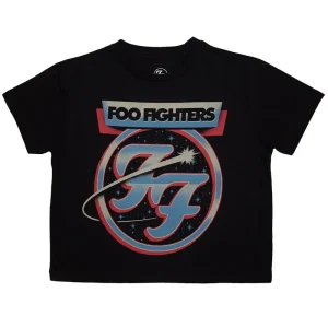 Foo Fighters Comet Cropped Black Ladies Large T-Shirt