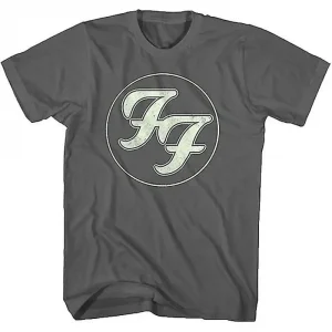 Foo Fighters Gold FF Logo Charcoal Grey Small T-Shirt