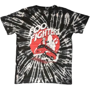 Foo Fighters Speeding Bus Tie-Dye Black Medium T-Shirt