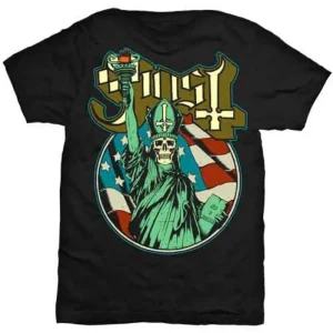 Ghost Statue of Liberty Black XX-Large T-Shirt