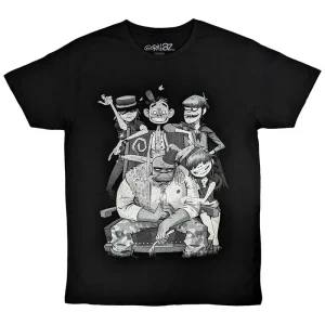 Gorillaz George Spray Black X-Large T-Shirt