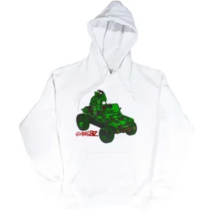 Gorillaz Green Car White X-Large Unisex Hoodie