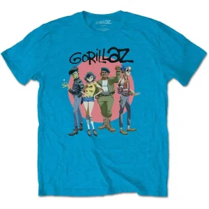 Gorillaz Group Circle Rise Sapphire Blue XX-Large T-Shirt