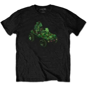 Gorillaz Group Green Geep Black Large T-Shirt