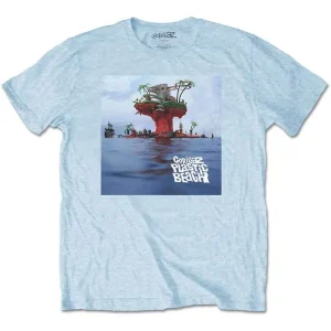 Gorillaz Plastic Beach Light Blue Medium T-Shirt