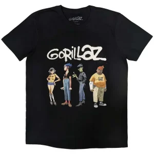 Gorillaz Spray Logo Group Black Small T-Shirt