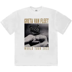 Greta Van Fleet World Tour Butterfly White Medium T-Shirt