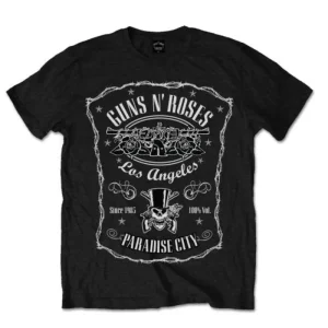 Guns N Roses Paradise City Black Small Unisex T-Shirt