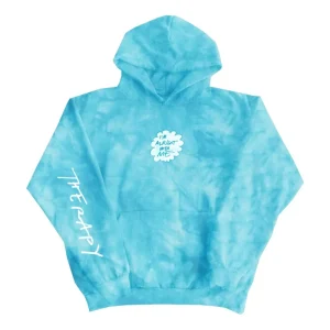 Im Alright With Me Tie Dye Hoodie Blue