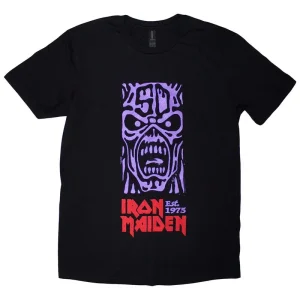 Iron Maiden Est. 1975 Stamp Logo Black X-Large T-Shirt