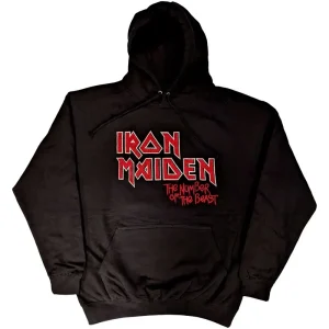 Iron Maiden Number Of The Beast Vintage Logo Black X-Large Hoodie