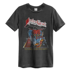 Judas Priest Defenders Of The Faith Amplified Charcoal Large Unisex T-Shirt