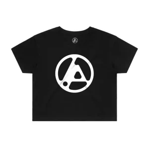 LADIES MORPH ICON BLACK CROP TEE