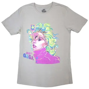 Lady Gaga Colour Sketch Natural X-Large T-Shirt