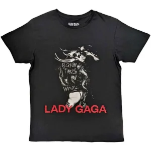 Lady Gaga Leather Jacket Black X-Large T-Shirt