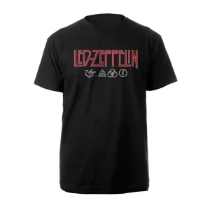 Led Zeppelin Logo Black Large Unisex T-Shirt